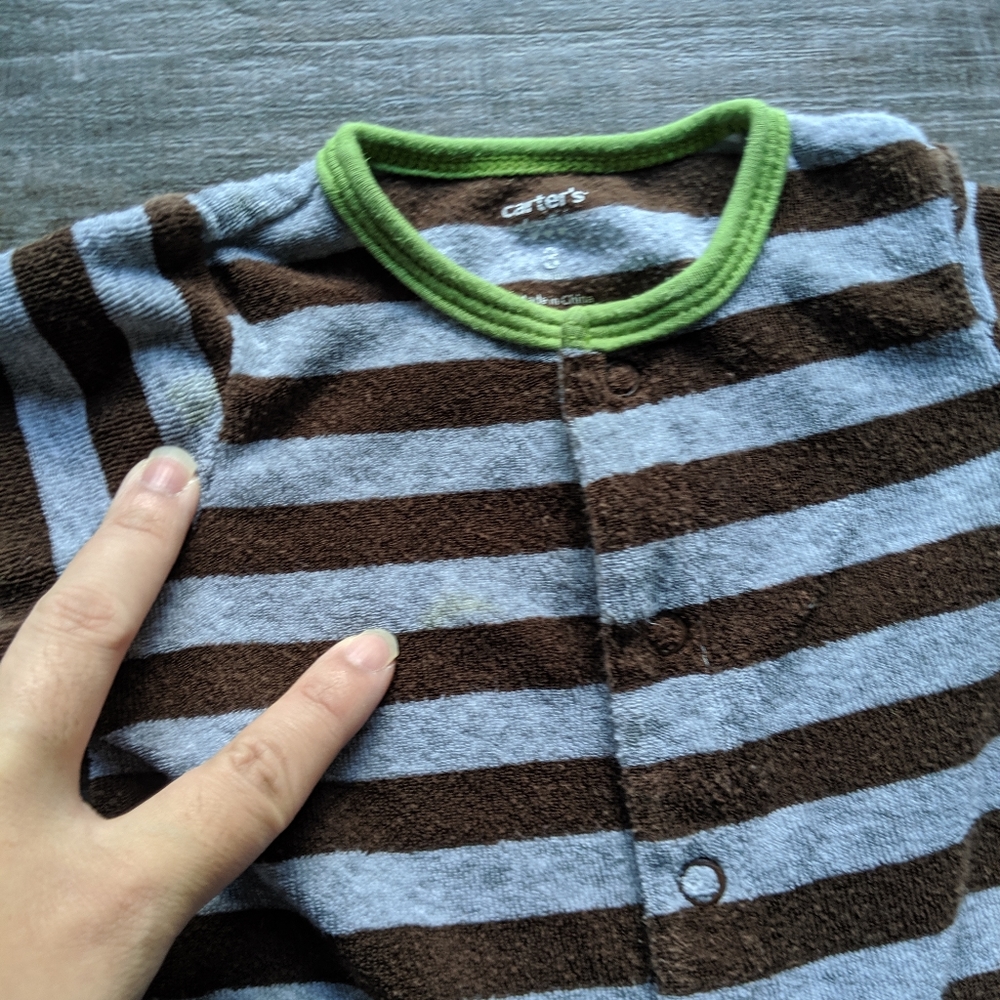 CARTER'S Terry Cloth Footies 3 Months - Picture 6 of 6